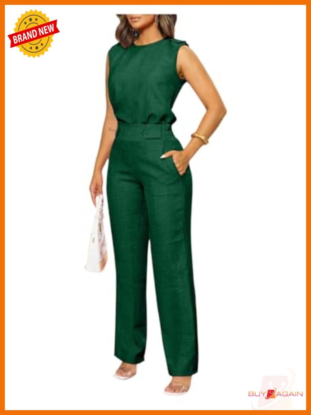 Lightweight 2 Piece Set - Sleeveless Blouse & Dressy Pants